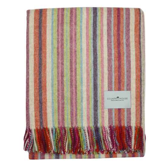 santa cruz striped merino wool throw