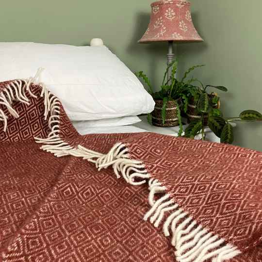 Klippan Stella Rust Wool Throw