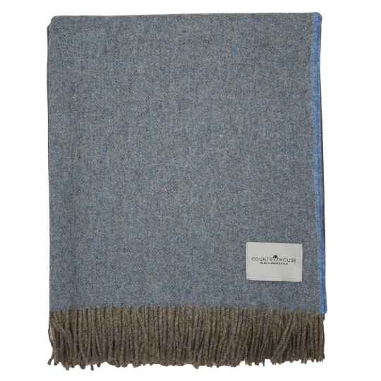 stormy skies blue wool throw
