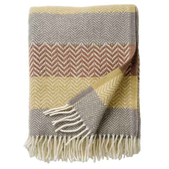 bronze zig zag eco wool throw