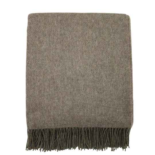 conker brown wool throw