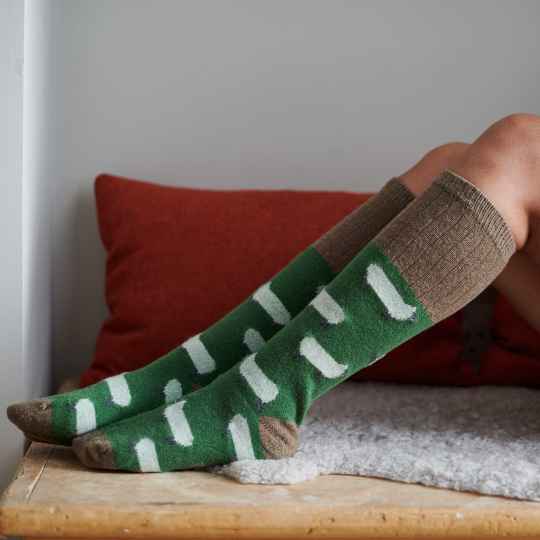 ladies knee high sheep lambswool socks