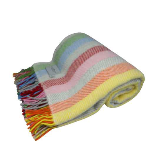 rainbow pure new wool throw