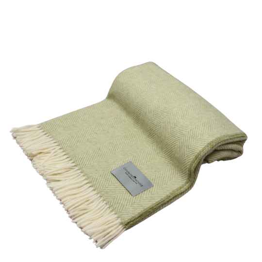 sage green merino wool throw blanket