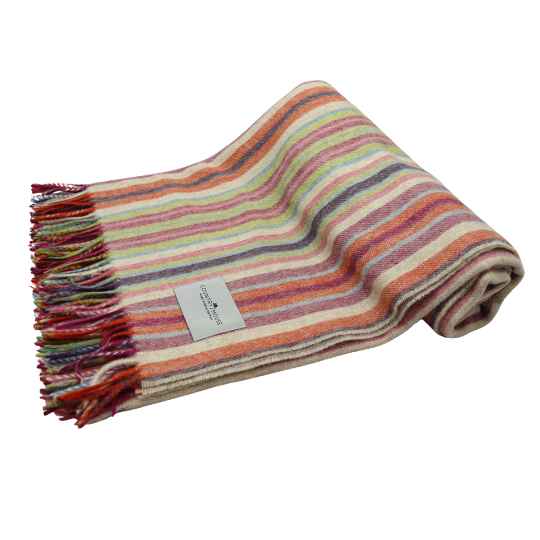 striped merino wool blanket