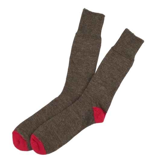 Brown and red contrast alpaca socks open