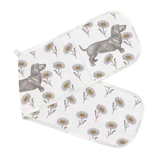 Dog and daisy oven gloves