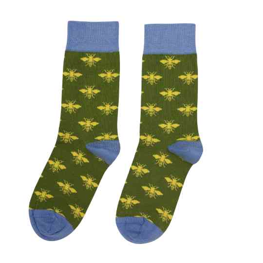 Organic Cotton Green Bee Socks