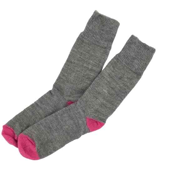 Grey and pink alpaca socks