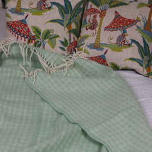 Load image into Gallery viewer, Mint Swedish Lambswool Throw 