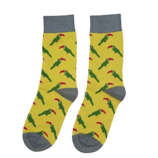 Organic cotton parakeet socks