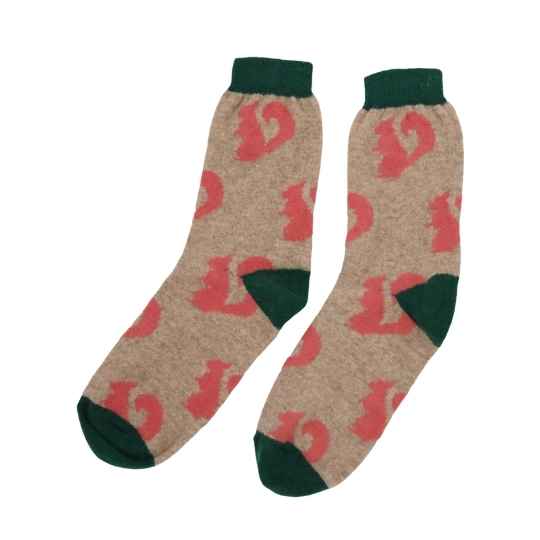 Pink squirrel socks