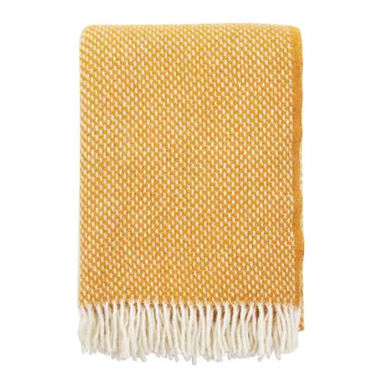 Preppy Mustard Swedish Lambswool throw