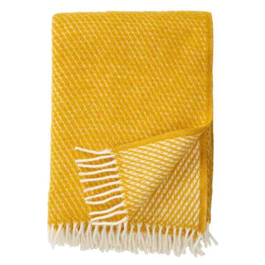 velvet Saffron Lambswool throw